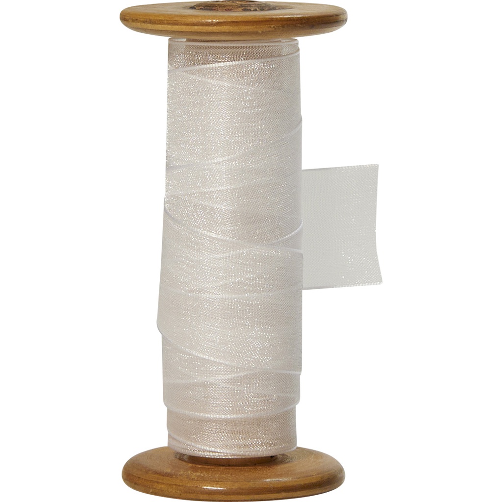 ORGANZA 25mm white 01