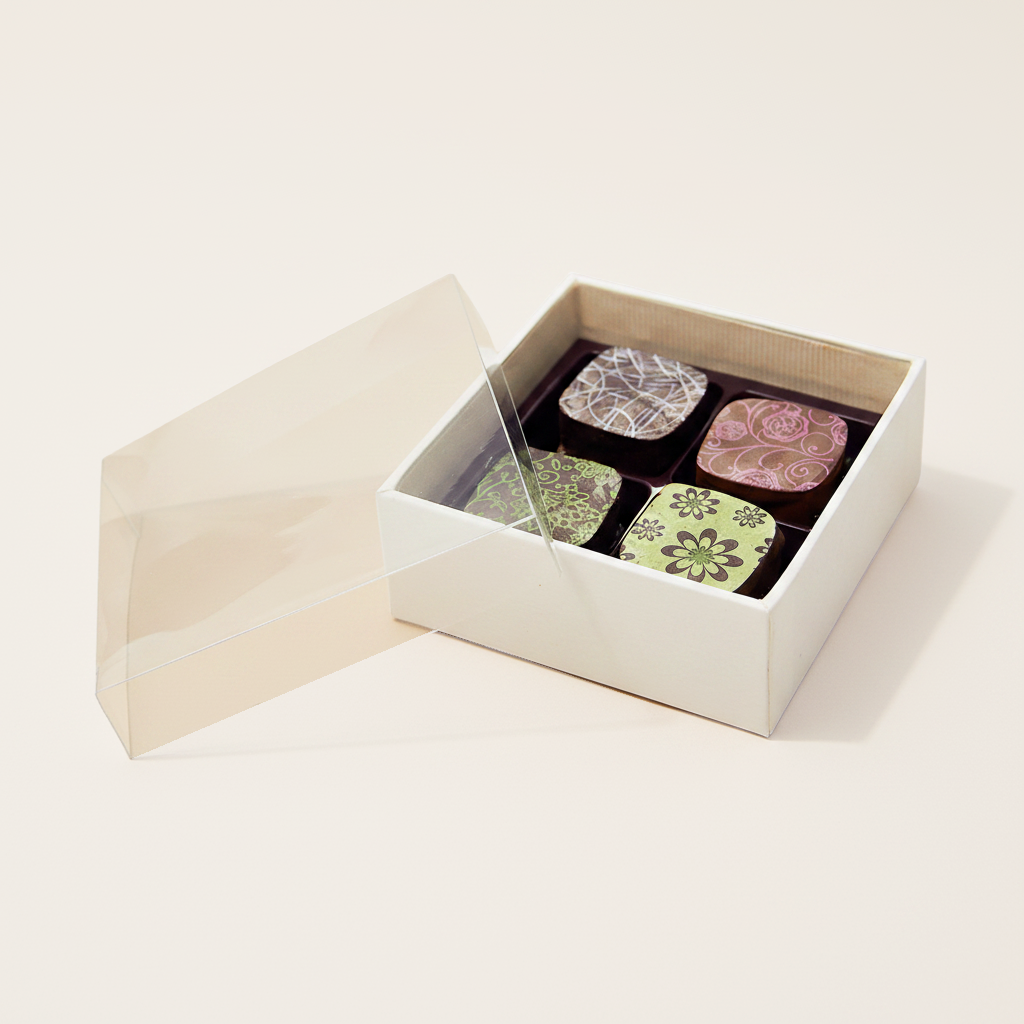 Ivory transparent 4 chocolates