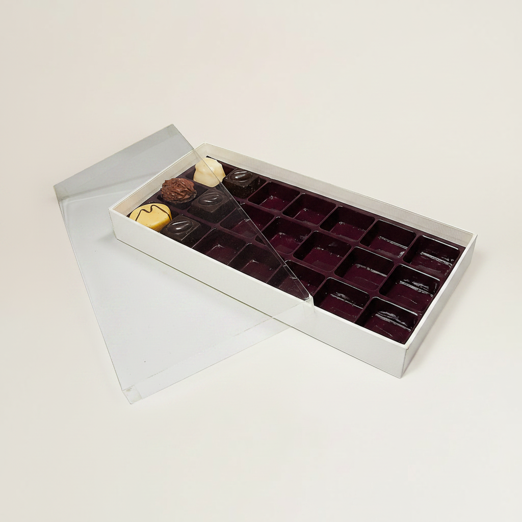 Ivory transparent 21 chocolates