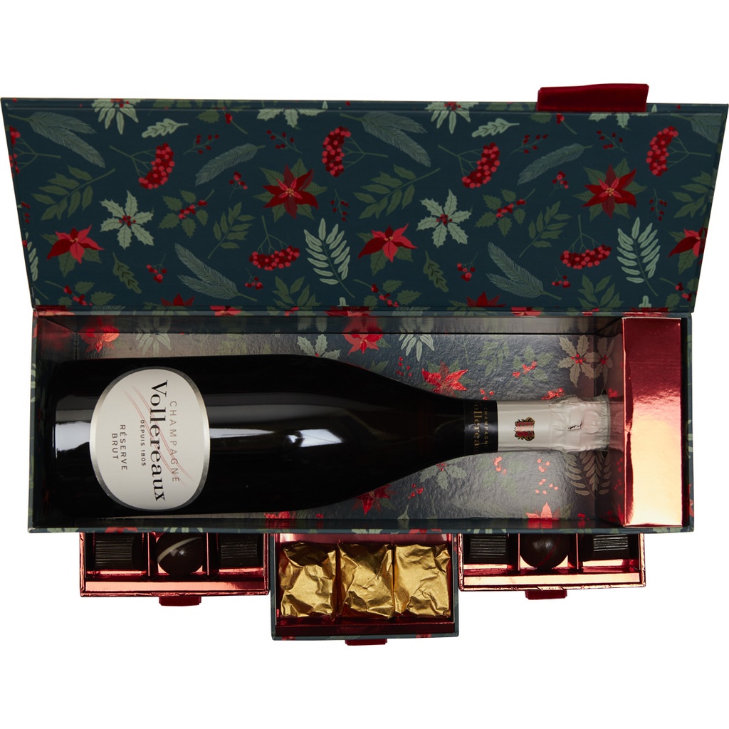 Where winter blooms champagne box