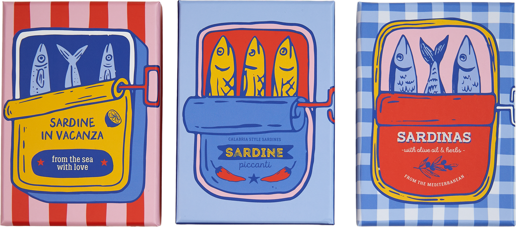 Sardine in Vacanza rectangular basic box  assortment of 3