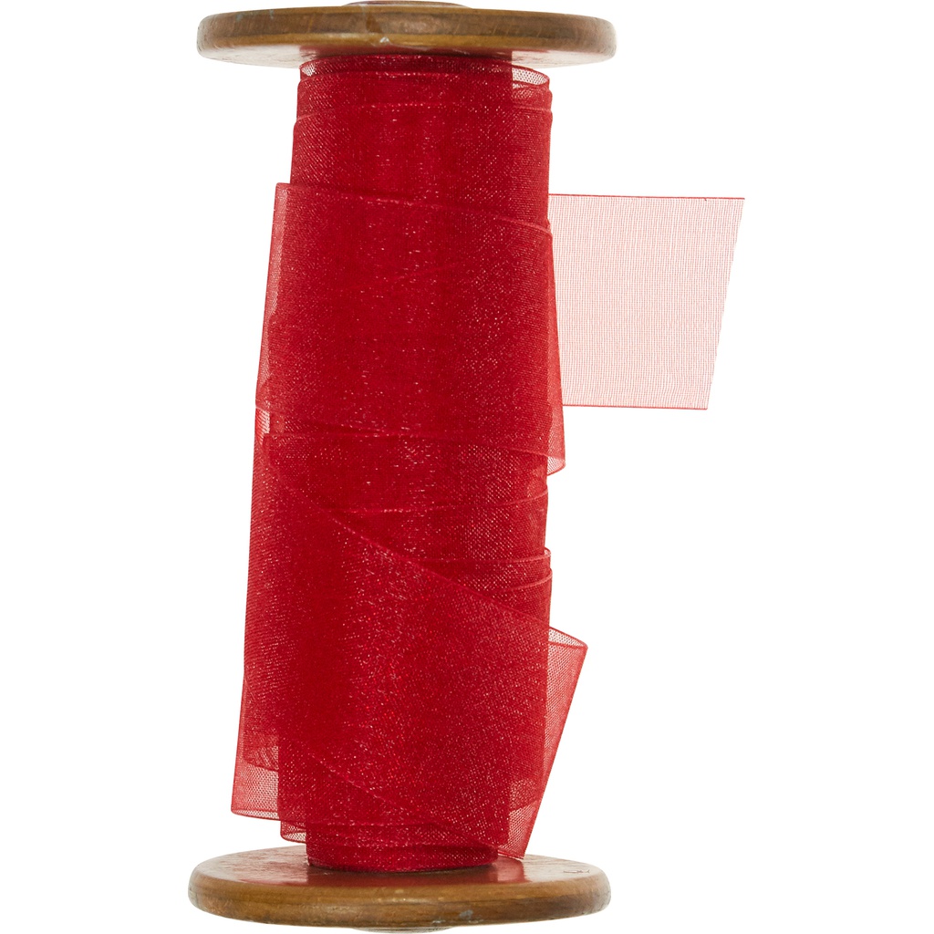 ORGANZA 25mm rouge 20 -RBN48882520