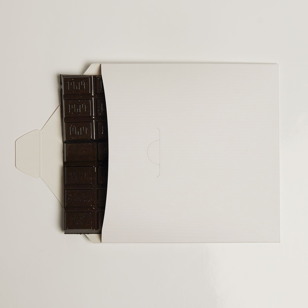 Square chocolate tablet white