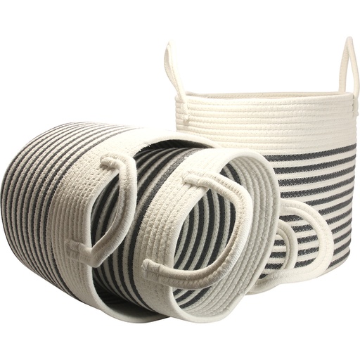 [7504*69*02*31] TO THE BEACH Woven Baskets set of 3