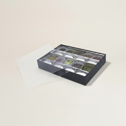 [BXT152090] Black is black transparent 20 chocolates