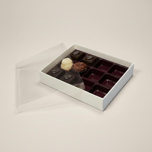 [BXT141201] Ivory transparent 12 chocolates