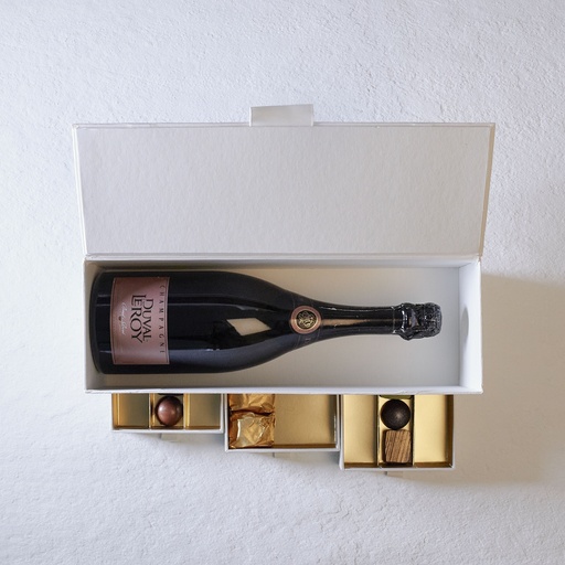 [BXR143301] Ivory scatola champagne con 3 cassetti