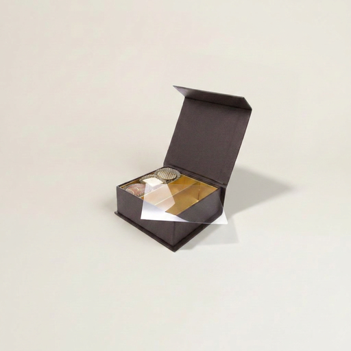 [BXR170979] Chocolate coffret à fermeture aimantée carré 9 chocolats