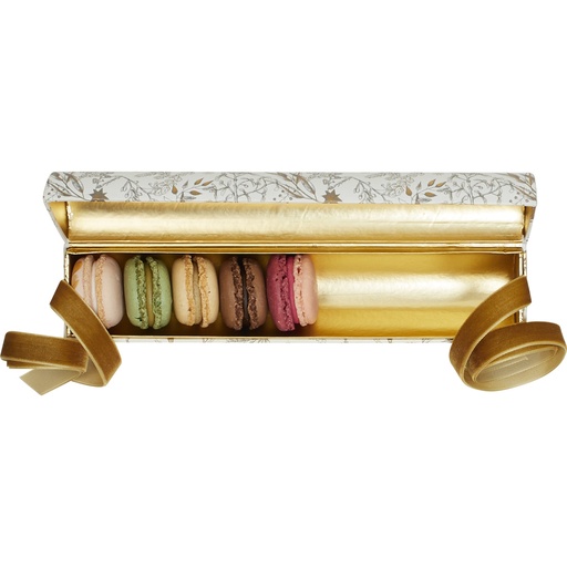 [5531*26*00*15] Snowgold round macaron box