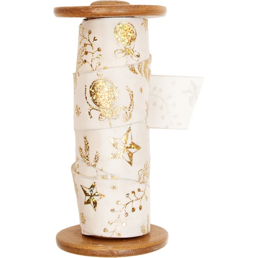 [2379*4099*25GD] Snowgold ribbon 25mm